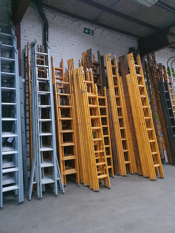 Smits houten ruitenwassersladder 3x6sp. dubbelzetbaar