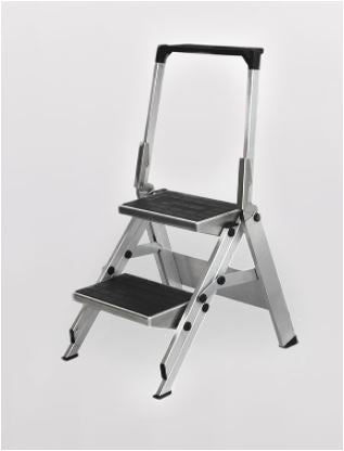 Jumbo aluminium trapladder 2tr. rubber treden en beugel