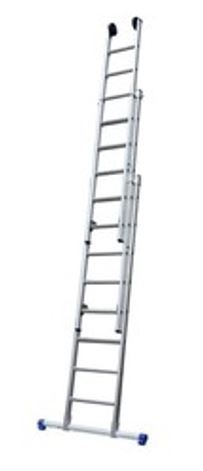 Solide 3-delige opsteekladder 3x18sp.