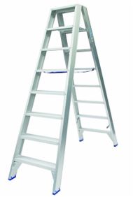 Solide double stepladder 2x8tr.