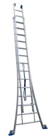 Solide 2-delige omvormbare opsteekladder 2x14sp.