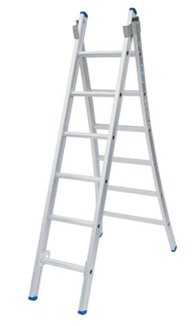 Solide 2-delige omvormbare opsteekladder 2x6sp.