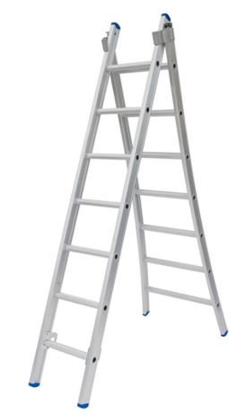 Solide 2-delige omvormbare opsteekladder 2x7sp.