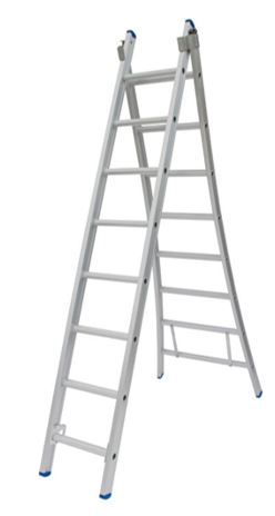 Solide 2-delige omvormbare opsteekladder 2x8sp.