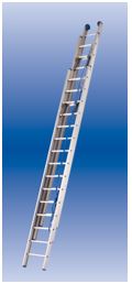 Solide 3-delige schuifladder met koord en katrol 3x22sp. te huur