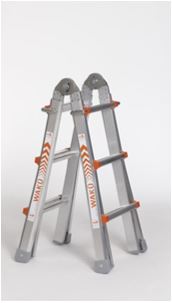 Waku aluminium telescopische ladder 4x3sp.