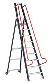 Altrex Taurus magazijntrap TME 9tr. stah. 2.10m met leuning