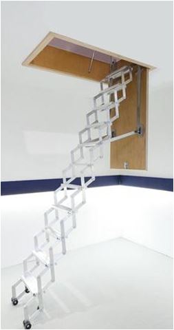 Folder loft ladder zig-zag 110mm 10 steps placed*