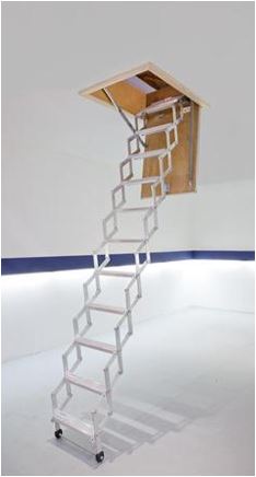 Folder loft ladder zig-zag 80mm 13 steps placed*